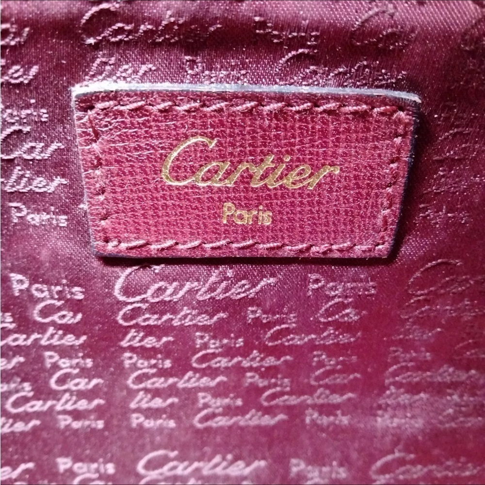Cartier Bordeaux Must Line Mini Boston Leather Bag - Picture 8 of 12